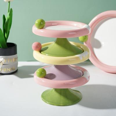 Show full view: Fairela Ice Cream Elevated Dog & Cat Bowl, Small: 2-cup, Yellow/Purple slide 3 of 9