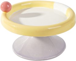 Fairela Ice Cream Elevated Dog & Cat Bowl, Small: 2-cup, Yellow/Purple