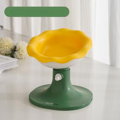 Show full view: Fairela Adjustable Flower Rim Elevated Dog & Cat Bowl, Small: 2-cup, Yellow/Green slide 9 of 9