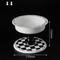Show in main carousel: Fairela MiaoFairy Roman Column Checkered Elevated Dog & Cat Bowl, Black/White, Medium: 4-cup slide 6 of 7