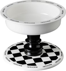 FairyLand MiaoFairy Roman Column Checkered Elevated Dog & Cat Bowl, Black/White, Medium: 4-cup slide 1 of 7