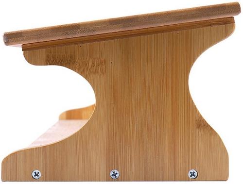 Show full view: Fairela Bamboo & Wood Triple Ceramic Elevated Dog & Cat Bowl, Medium: 4-cup slide 5 of 10