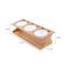 Show in main carousel: Fairela Bamboo & Wood Triple Ceramic Elevated Dog & Cat Bowl, Medium: 4-cup slide 3 of 10