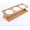 Show in main carousel: Fairela Bamboo & Wood Triple Ceramic Elevated Dog & Cat Bowl, Medium: 4-cup slide 1 of 10