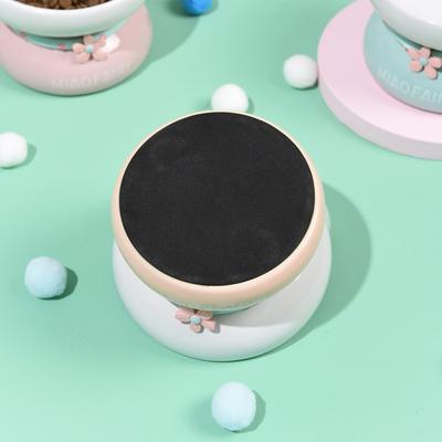 Show full view: Fairela MiaoFairy Blossom Ceramic Elevated Dog & Cat Bowl, Small: 2-cup, Green slide 3 of 5