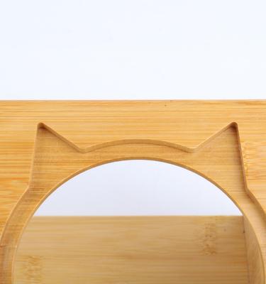 Show full view: Fairela Bamboo & Wood Double Ceramic Elevated Dog & Cat Bowl, Medium: 4-cup slide 10 of 10