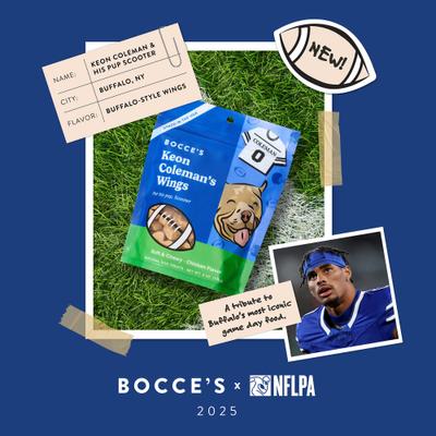 Show full view: Bocce's Bakery Keon Coleman’s Wings Chicken Soft & Chewy Dog Treats, 6-oz bag slide 5 of 6