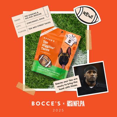 Show full view: Bocce's Bakery Tee Higgins’ Tacos Beef Adult Soft & Chewy Dog Treats, 6-oz bag slide 5 of 6