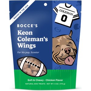 Bocce's Bakery Keon Coleman’s Wings Chicken Soft & Chewy Dog Treats, 6-oz bag
