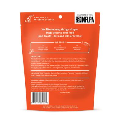 Show full view: Bocce's Bakery Tee Higgins’ Tacos Beef Adult Soft & Chewy Dog Treats, 6-oz bag slide 3 of 6