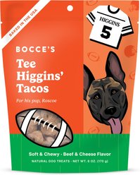 Bocce's Bakery Tee Higgins’ Tacos Beef Adult Soft & Chewy Dog Treats, 6-oz bag