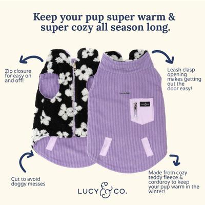 Show full view: Lucy & Co. Teddy Far Out Reversible Dog Vest, X-Large slide 5 of 7