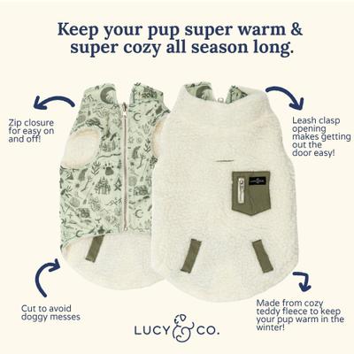 Show full view: Lucy & Co. Teddy Camp Out Reversible Dog Vest, Medium slide 6 of 7