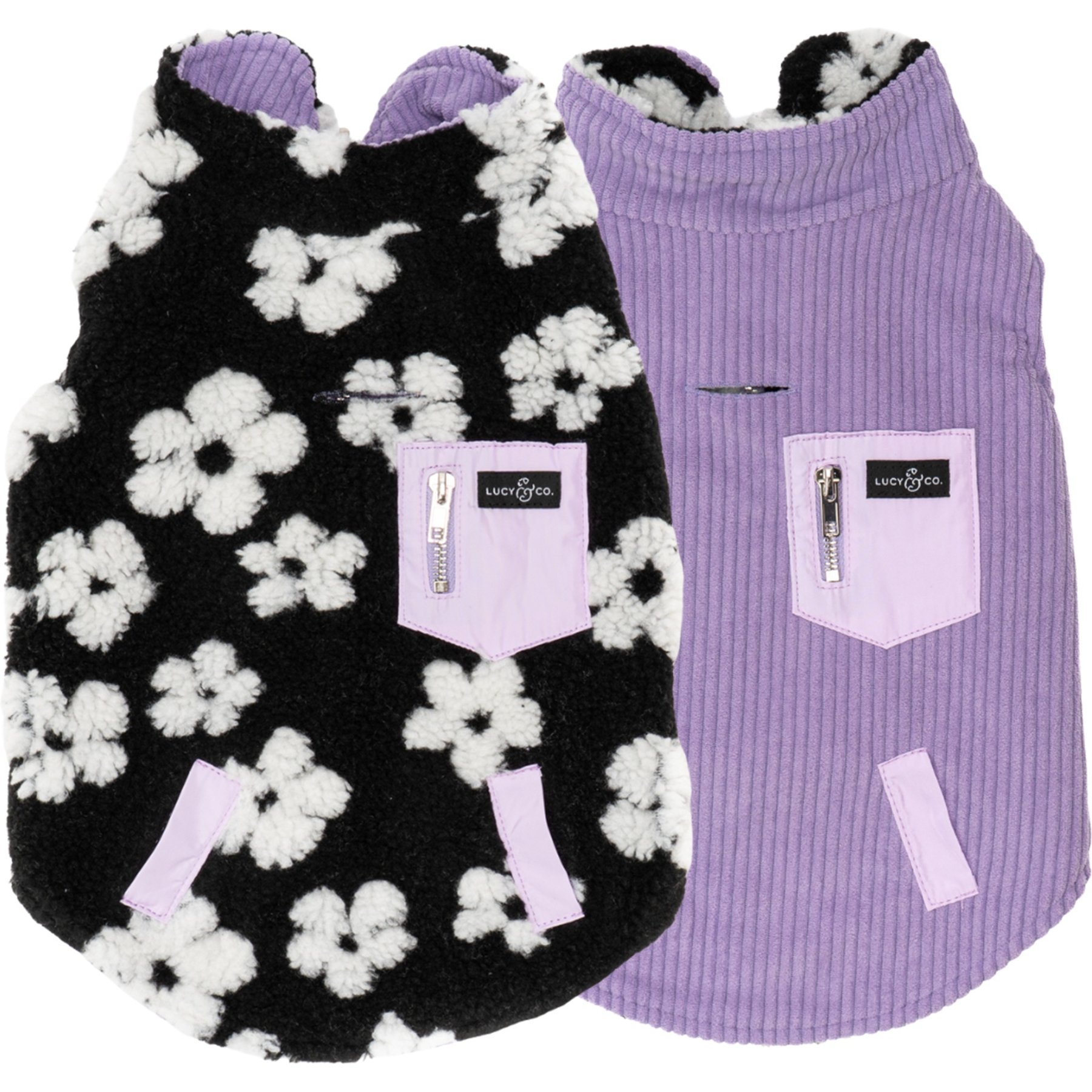 Lucy & Co. Teddy Far Out Reversible Dog Vest, X-Large
