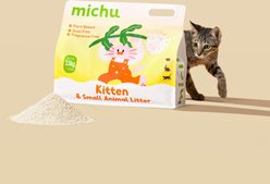 Michu Kitten & Small Animal Litter Unscented Natural Clumping Tofu Cat Litter, 5.5-lb bag