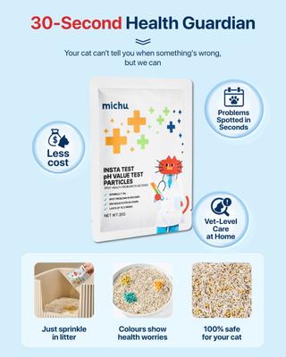 Show full view: Michu Color Changing Indicators Cat Health Monitoring Pellets, 0.045-lb bag slide 7 of 11