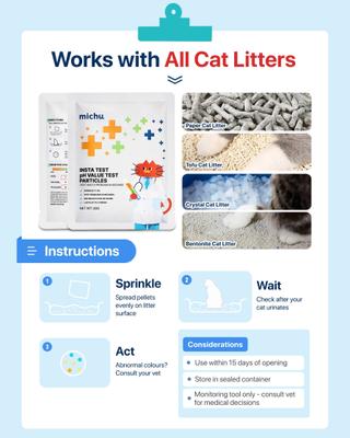 Show full view: Michu Color Changing Indicators Cat Health Monitoring Pellets, 0.045-lb bag slide 9 of 11
