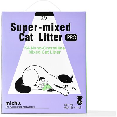 Michu Michu Premium Pro Gen 2 Value Box Unscented Clumping Mixed Tofu Cat Litter, 11-lb box