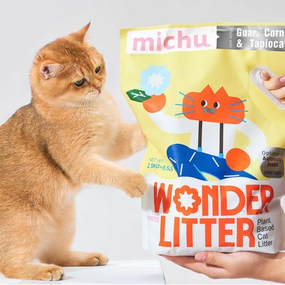Show full view: Michu Wonder & Auto-Box Friendly Unscented Clumping Plant-Based Cat Litter, 5.5-lb bag slide 3 of 10