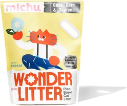 Michu Wonder & Auto-Box Friendly Unscented Clumping Plant-Based Cat Litter, 5.5-lb bag