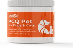 Vital Pet Sciences PCQ Pet Powder Pain Relief & Allergy Support Supplement for Dogs & Cats, 0.56-oz jar