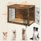 Show in main carousel: Yaheetech Industrial Wooden Dog Crate with Cushion, 38-in, Rustic Brown slide 3 of 7