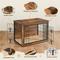 Show in main carousel: Yaheetech Industrial Wooden Dog Crate with Cushion, 38-in, Rustic Brown slide 4 of 7