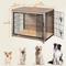 Show in main carousel: Yaheetech Industrial Wooden Dog Crate with Cushion, 38-in, Gray slide 3 of 7
