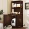 Show in main carousel: Wooflex Wooden Cabinet Furniture Style Cat Litter Box Enclosure with Storage Shelf, Brown slide 1 of 9