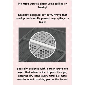 Alpha Dog Series Indoor Washable Dog Potty Training Toilet Tray Pad Holder, Grey, Giant