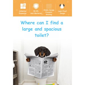 Alpha Dog Series Indoor Washable Dog Potty Training Toilet Tray Pad Holder, Grey, Giant