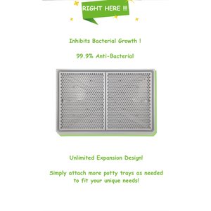 Alpha Dog Series Indoor Washable Dog Potty Training Toilet Tray Pad Holder, Grey, Giant