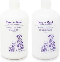 Pure + Good Lavender + Chamomile Dog & Cat Shampoo & Conditioner Set, 16-fl oz bottle, 16-oz bottle