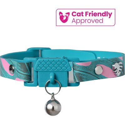 Kittyrama Kittyrama Breakaway Adjustable with Bell Cat Collar, Monstera