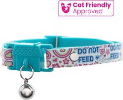 Kittyrama Do Not Feed Cat Collar, Pearl