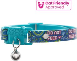Kittyrama Do Not Feed Cat Collar, Indigo