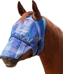 Kensington Protective Products Horse Fly Mask with Web & Nose, Kentucky Blue, X-Large