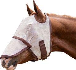 Kensington Protective Products Horse Fly Mask with Web & Nose, Desert Sand, X-Large