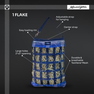 Kensington Protective Products 1 Flake Slow Feed Horse Hay Bag with Rim, Desert Sand, Large