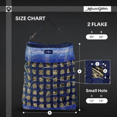 Show full view: Kensington Protective Products 2 Flake Slow Feed Horse Hay Bag with Rim, Desert Sand, Small slide 2 of 6
