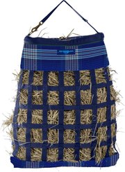 Kensington Protective Products 2 Flake Slow Feed Horse Hay Bag with Rim, Kentucky Blue, Large