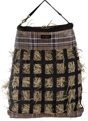 Kensington Protective Products 2 Flake Slow Feed Horse Hay Bag with Rim, Deluxe Black, Large