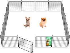 FXW Minipaws Expandable Indoor & Outdoor Dog Playpen, Black, 20-in, 16-panel