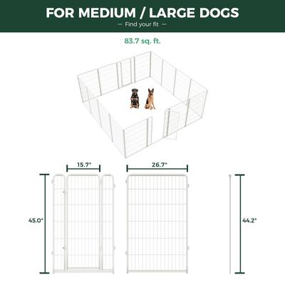 Show full view: FXW Homeplus Indoor Dog Playpen, White, 45-in, 16-panel slide 7 of 9