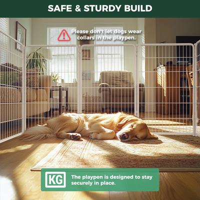 Show full view: FXW Homeplus Indoor Dog Playpen, White, 45-in, 16-panel slide 5 of 9