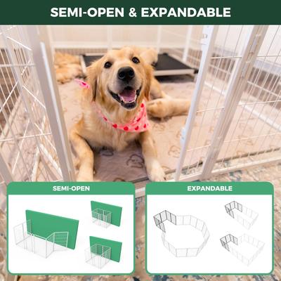 Show full view: FXW Homeplus Indoor Dog Playpen, White, 45-in, 16-panel slide 6 of 9
