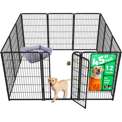 FXW FXW Homeplus Indoor Dog Playpen, Black, 45-in, 12-panel