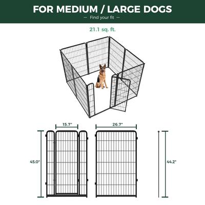 Show full view: FXW Homeplus Indoor Dog Playpen, Black, 45-in, 8-panel slide 8 of 10