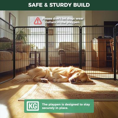 Show full view: FXW Homeplus Indoor Dog Playpen, Black, 45-in, 8-panel slide 6 of 10