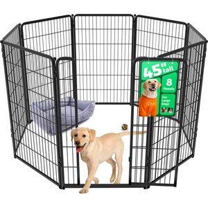 FXW Homeplus Indoor Dog Playpen, Black, 45-in, 8-panel